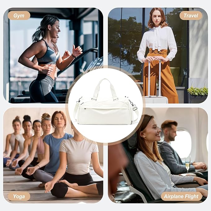 Gym Bag Womens,Travel Duffel Carry on Bag Sport Tote Bag Weekend Overnight Bag