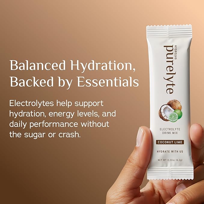 Electrolyte Drink Mix – Sugar-Free Hydration Powder Packets – Clean Electrolytes with Trace Minerals – Keto, Vegan, Gluten-Free – No Artificial Sweeteners – 12 Sticks – Coconut Lime