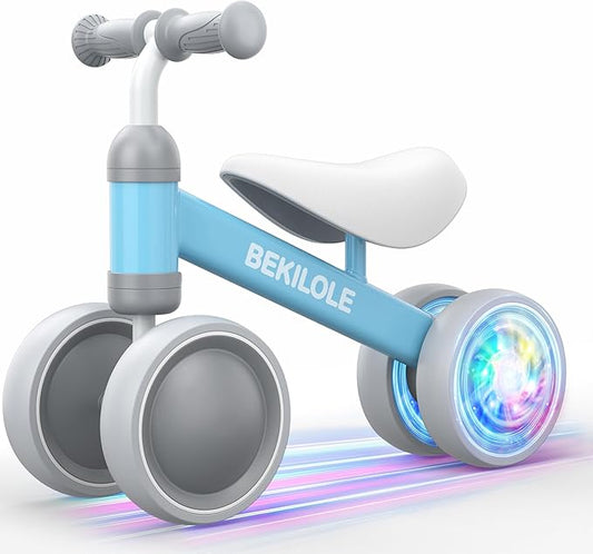 BEKILOLE Colorful Baby Balance Bike Toys for 1 2 3 Year Old Boy Gifts, 12-36 Month Toddler Balance Bike,First Riding on Toys, One Year Old Boy Birthday Gifts, Upgraded Version - SkyBlue