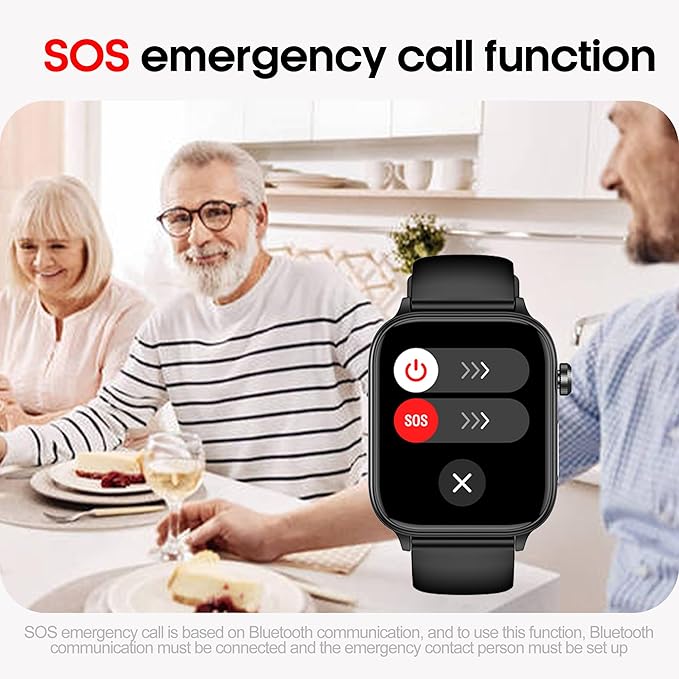 Smart Watch for Women Men (Answer/Dial) 1.96" IPS Smartwatch, 24/7 Heart Rate/Blood Oxygen/Blood Pressure/Sleep Monitor, Blood and Body Composition,100+ Sports Modes Fitness Tracker