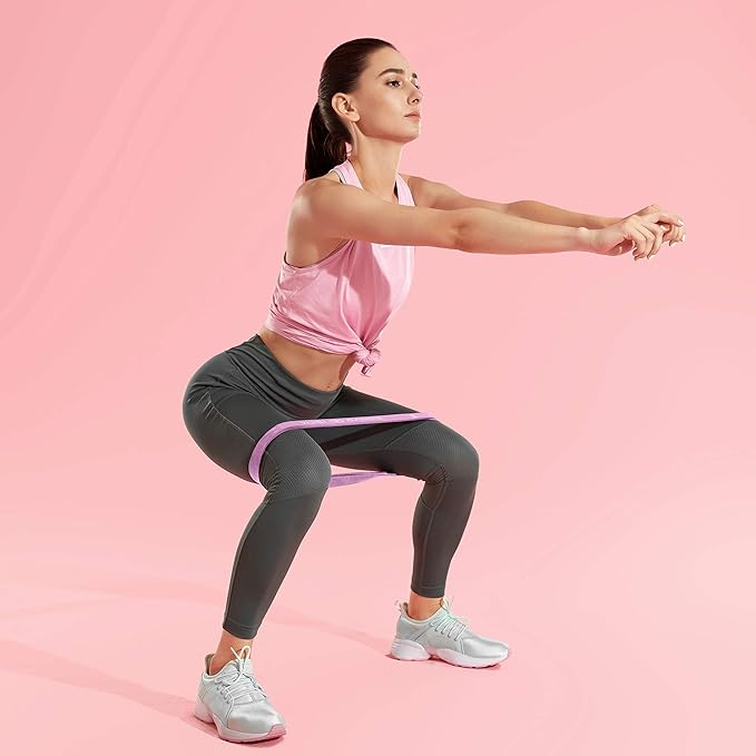 XNM Creations Yogi Bands - Loop Resistance Bands for Working Out, Fitness and Yoga Exercise – Set of 5 Pastel Exercise Bands