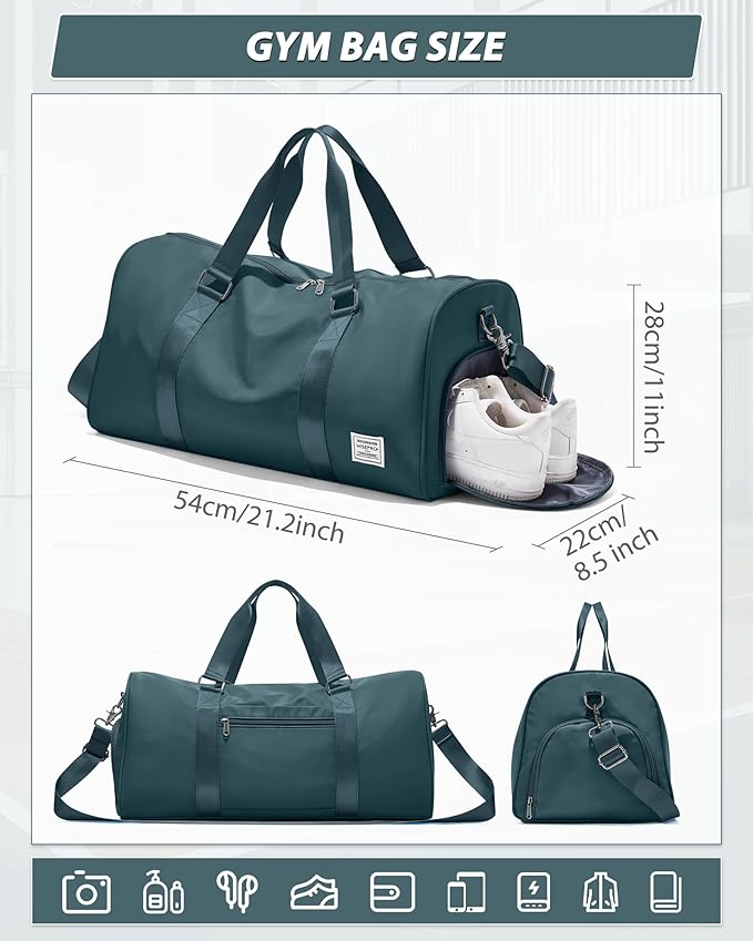 Gym Bag Womens,Travel Duffel Carry on Bag Sport Tote Bag Weekend Overnight Bag