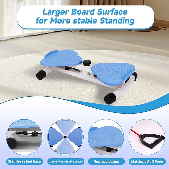 Waist Twister, Waist Twisting Machine, Waist Twister Machine Exercise, Ab Roller with 350 lbs Ab Twister, 20dB Ultra-Quiet Noiseless Home Gym Exercise Equipment for Women Men