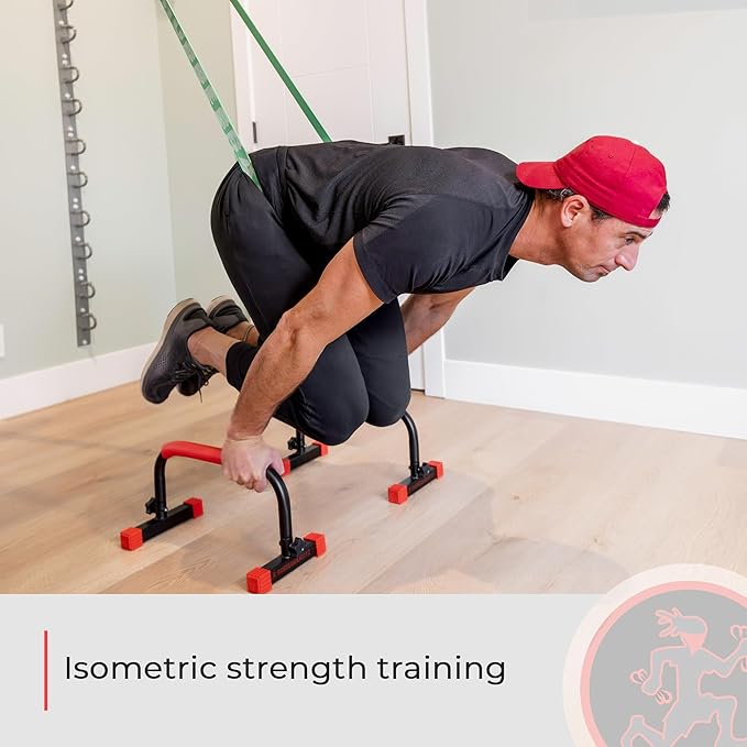 Rubberbanditz Parallette, Parallel Bars & Dip Station | At Home Gym Workout Equipment, L-Sit Bars & Calisthenics Equipment for Home. Perfect for Push Ups, Dips, Handstands & Gymnastics.