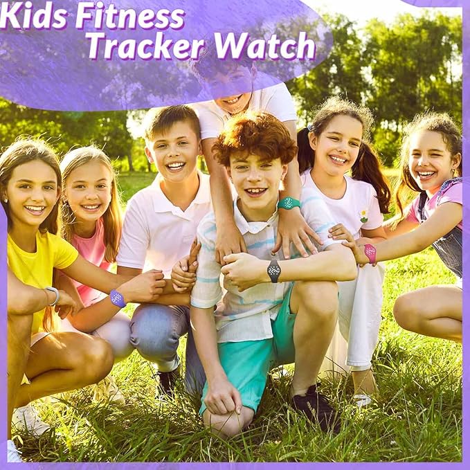 Kids Led Fitness Tracker Watch for Boys Girls, No App, Digital Sport Wristwatch, Waterproof, with Pedometer Alarm Clock, for Teens Children Students Ages 5-16 (Purple)
