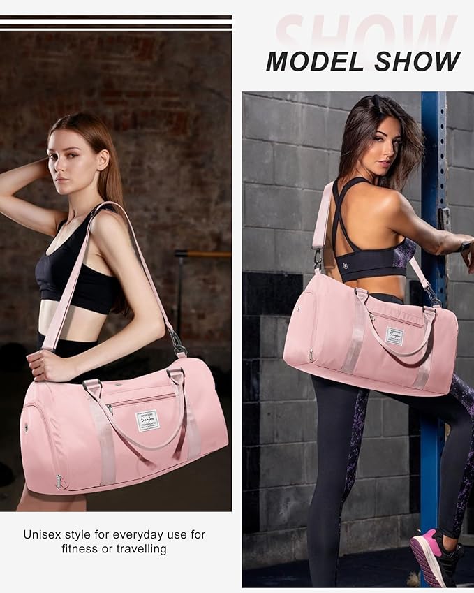 Gym Bag Womens,Travel Duffel Carry on Bag Sport Tote Bag Weekend Overnight Bag