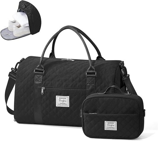 Gym Bag Womens,Travel Duffel Carry on Bag Sport Tote Bag Weekend Overnight Bag