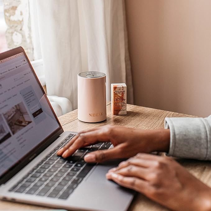 NEOM – Portable Wellbeing Pod Mini Essential Oil Diffuser Nude | Rechargeable USB & Waterless | Aromatherapy Oil Diffuser for Small Spaces