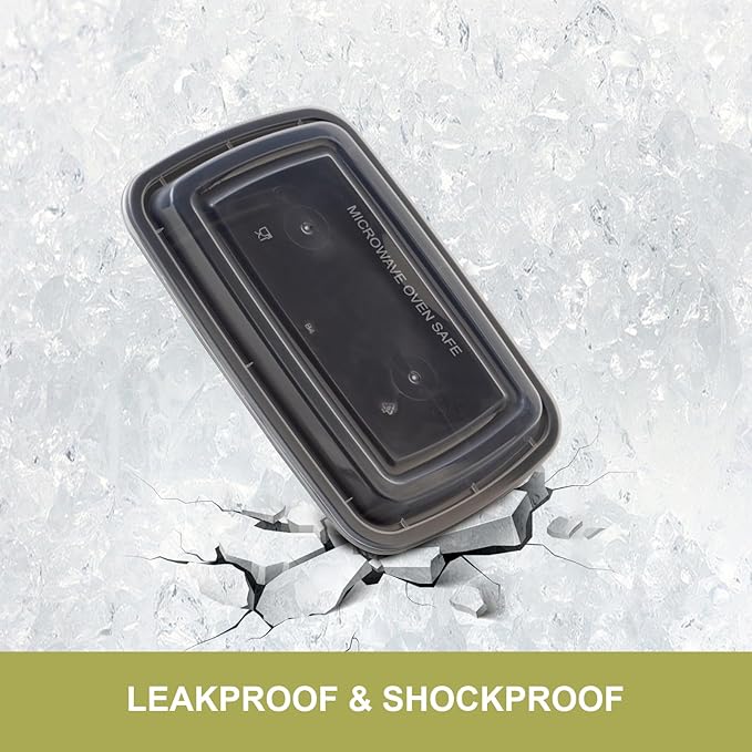 15 Pack- Meal Prep Containers 32oz, Plastic Food Prep Containers Reusable, Leakproof To Go Food Containers with Lids, BPA-Free, Microwave/Dishwasher/Freezer Safe