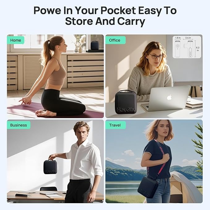 Mini Massage Gun with Heat Function, Heated Massage Head for Deep Tissue Pain Relief, Portable Muscle Massager for Athletes, Compact Percussion Gun