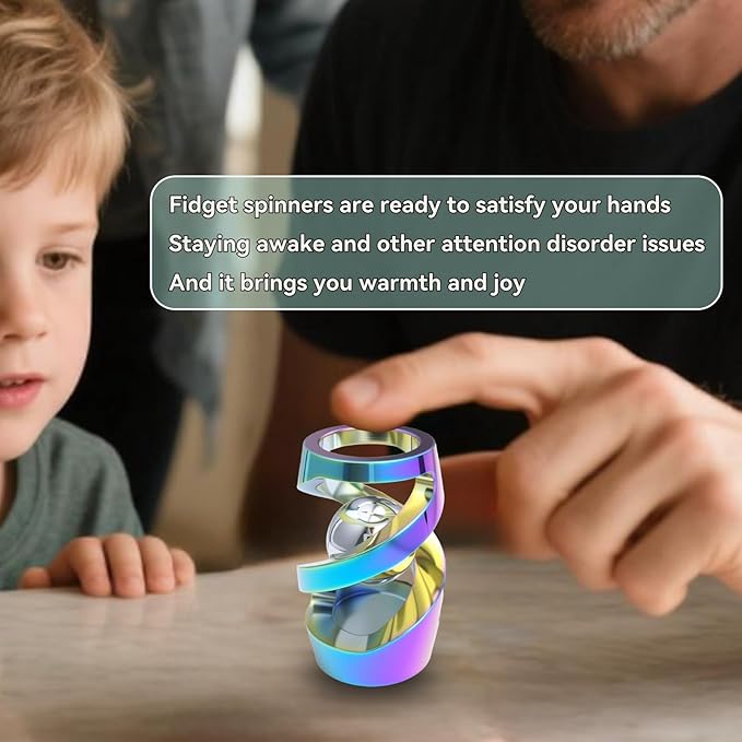 Metal Fidget Toy, Fidget Spinners, Adult Fidget Toys, Fidgets for Anxiety and Stress, Desk Adult Fidgeting Stress Relief Gift (Colorful)