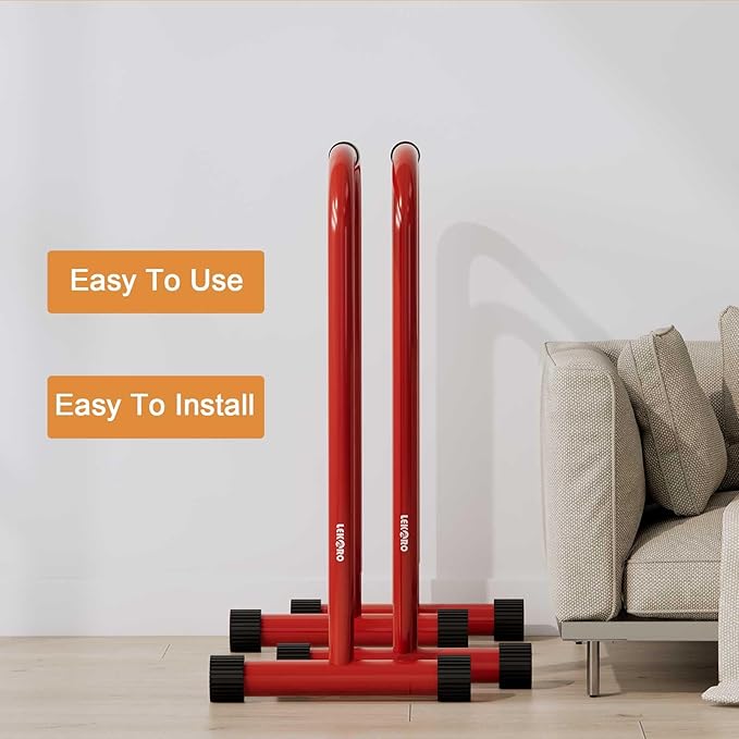 Adjustable Dip Bar, Dip Stand Station Functional Fitness Bar, Strength Training Founctional Dip Bars for Home, Fitness Equipment, Push Up Stand, Load Capacity 330LBS