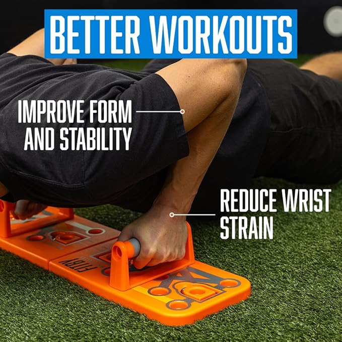 Foldable Push Up Board for Men and Women- Multifunctional Workout Equipment - Foldable Push Up Bar- Fitness Gym Equipment- Portable Board for Home Exercise and Workout - Push Up Board by Fitby