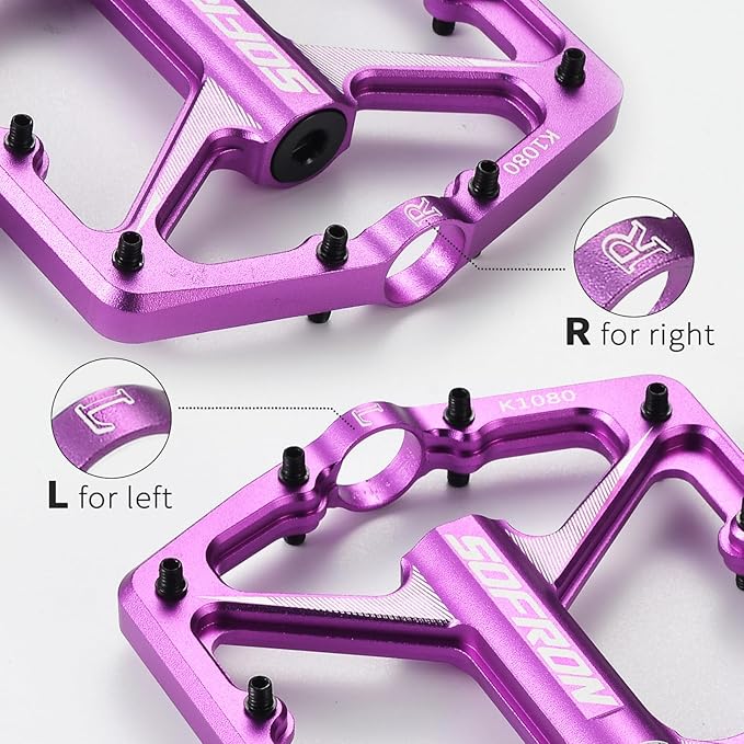 MTB Bike Pedals, Lightweight Bicycle Pedals for BMX/MTB -Universal Lightweight Aluminum Alloy Platform Pedal