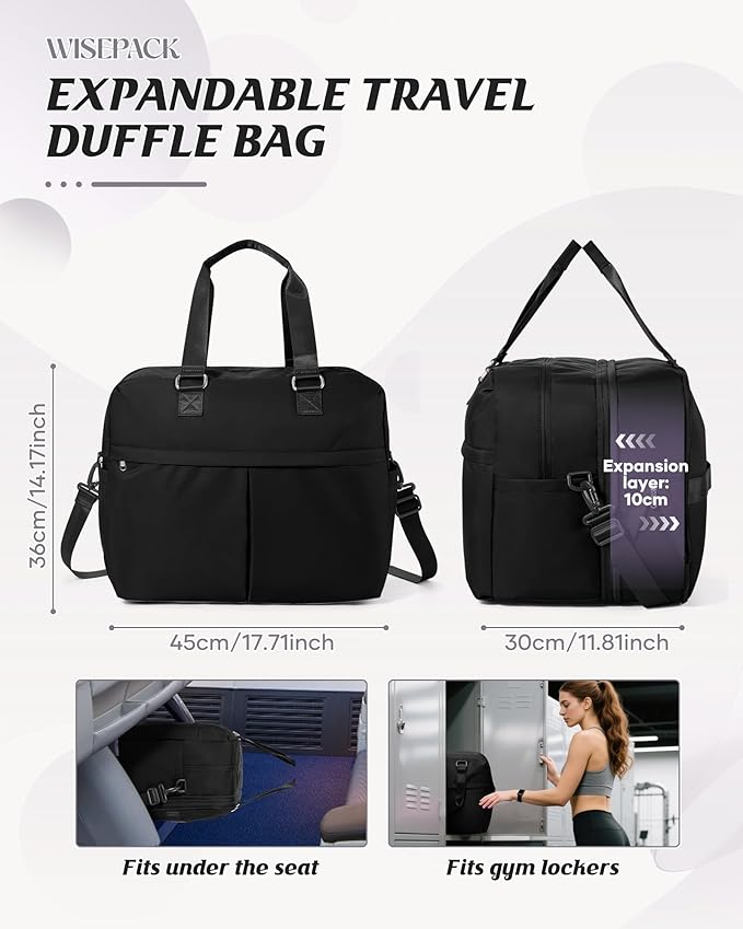 Gym Bag Womens,Travel Duffel Carry on Bag Sport Tote Bag Weekend Overnight Bag