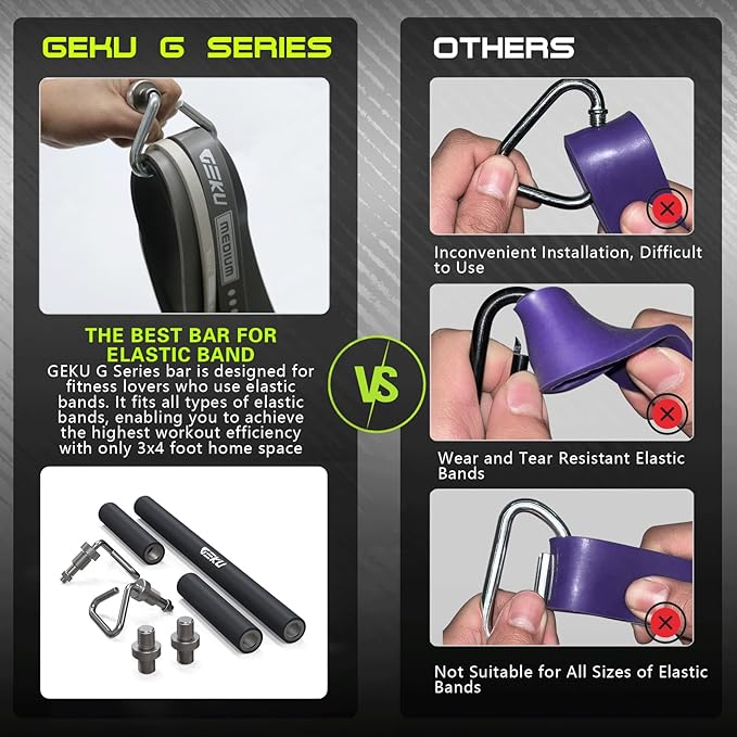 Resistance Band Bar, Length-Adjustable Detachable Heavy Duty Workout Bar for Resistance Band Training, Core Muscle Training, Home & Ourdoor Workout, Max Load 800 Lbs