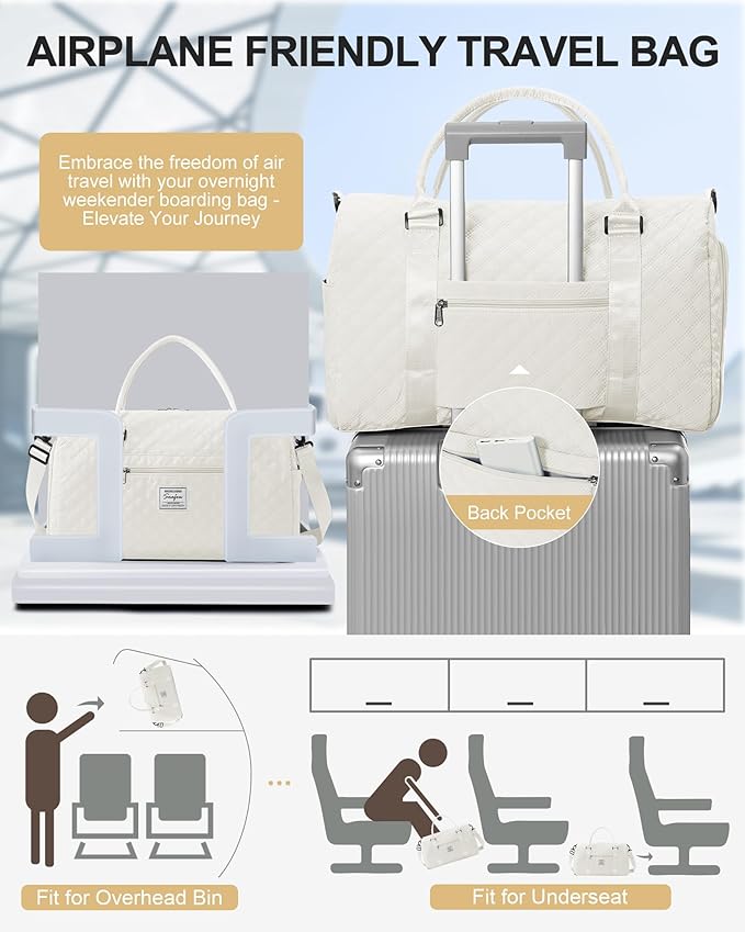 Gym Bag Womens,Travel Duffel Carry on Bag Sport Tote Bag Weekend Overnight Bag