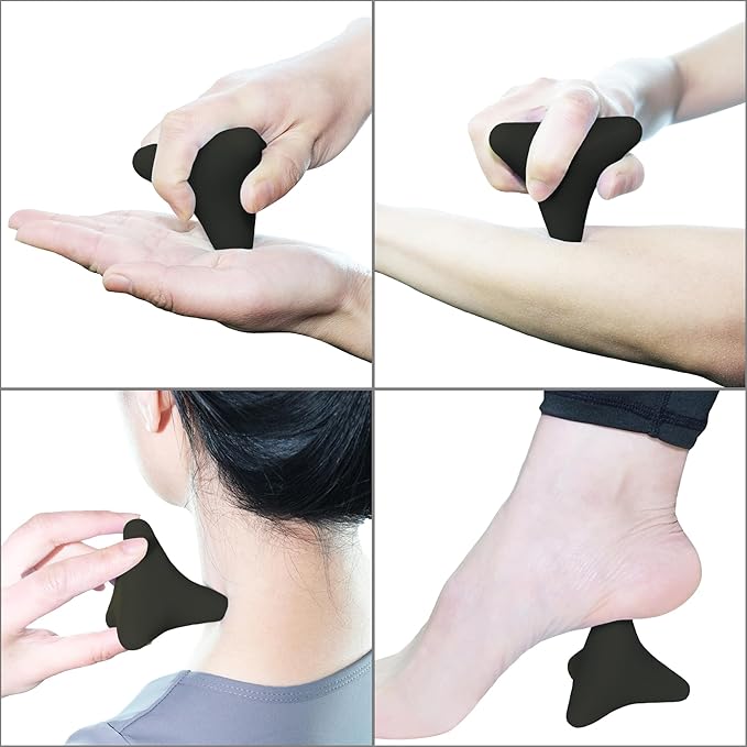 Trigger Point Massage Tool. Massager Ball for Deep Tissue Myofascial Release Physical Therapy Foot Plantar Fasciitis Pain Relief Muscle Knot Psoas Hip Flexor Iliacus Release. 3Γ2.6 in (Black)