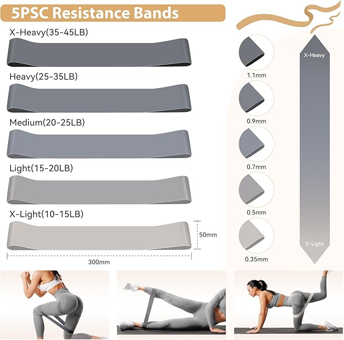 HASHMUST Pilates Ring Kit 12 PCS for Women, Home Workout Equipment with Magic Circle, Mini Exercise Ball, Resistance Bands, Massage Lacrosse, Yoga Strap, Full-Body Fitness Set for Toning & Gift