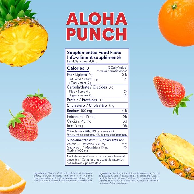 Cira Hydration Powder (45 Servings) - Electrolyte Drink Mix with Himalayan Salt for Dehydration Relief and Recovery - Fruit Punch