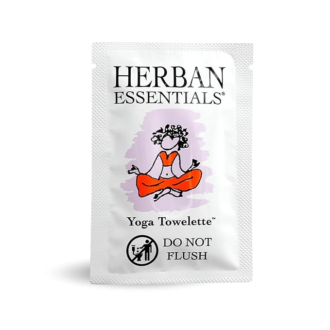 Herban Essentials - Yoga Mat Wipe Cleaner - Lavender Essential Oil Wipes for Mats and Hands, Moist Towelettes Individually Wrapped - Deep-Cleaning for All Fitness Gear - 20 Count