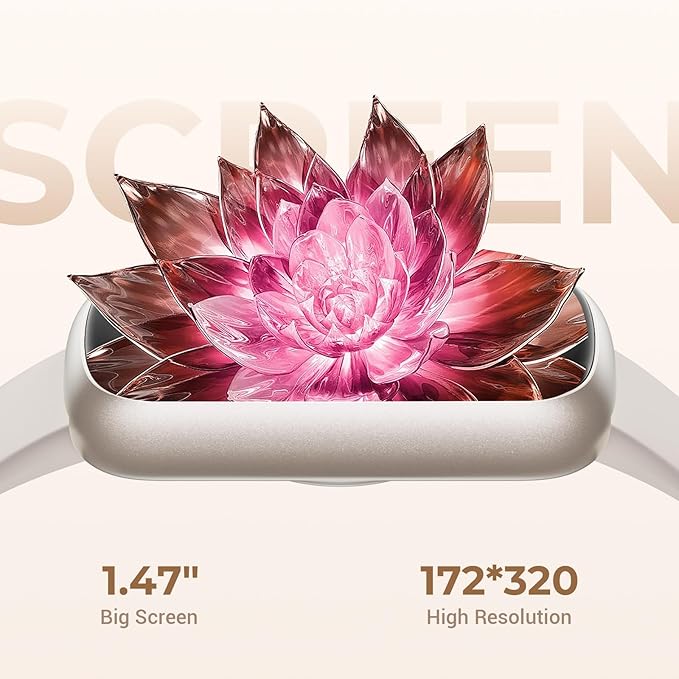 Health Fitness Tracker Smart Watch with 24/7 Heart Rate, Blood Oxygen, Sleep Tracker, Pedometer, 3 Colorful Bands & 3ATM Waterproof Activity Tracker with Step Calorie Counter, Starlight