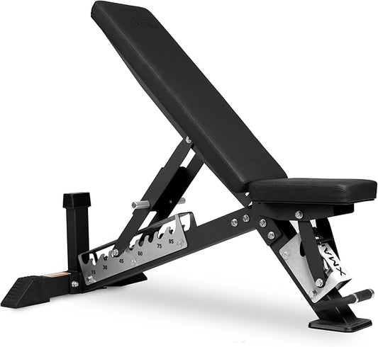 XMark Adjustable Weight Bench, High Performance Adjustable Bench, 1500 lb Weight Capacity, Strength Training Adjustable Benches for Commercial or Home Use