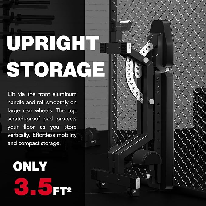 KeppiFitness Weight Bench - 1500LBS Capacity Workout Bench, 17” Bench Press Height, 11+8 Adjustable Weight Bench with Flat/Incline/Decline Angle and Vertical Storage - Bench6000 Series