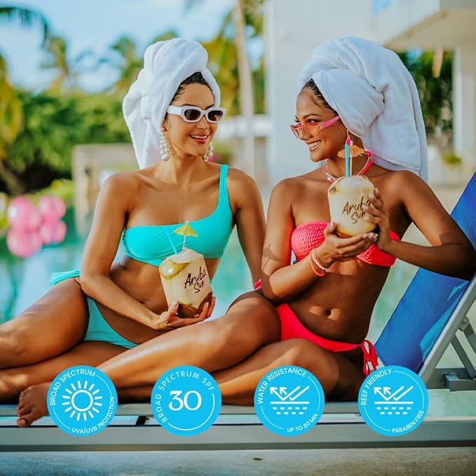 SPF 30 Sunscreen Lotion 8oz - Reef Act Compliant no 67 Octinoxate & Oxybenzone Free - Sun Screen Broad Spectrum UVA/UVB - Sunscreen Waterproof and Non-Greasy