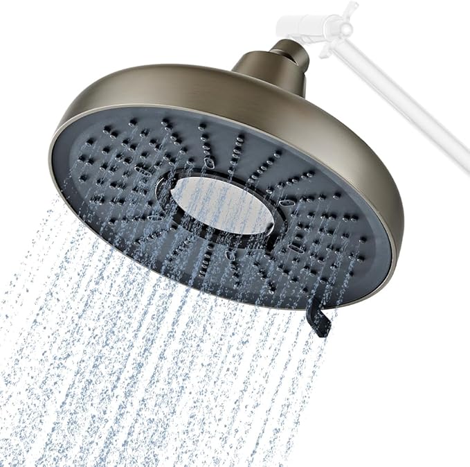 Filtered Shower Head - 8 Inches High Pressure Fixed Rain Showerhead for Hard Water Softener with 18-Stage Filter - Reduces Chlorine and Heavy Metals (Nickel Brushed)