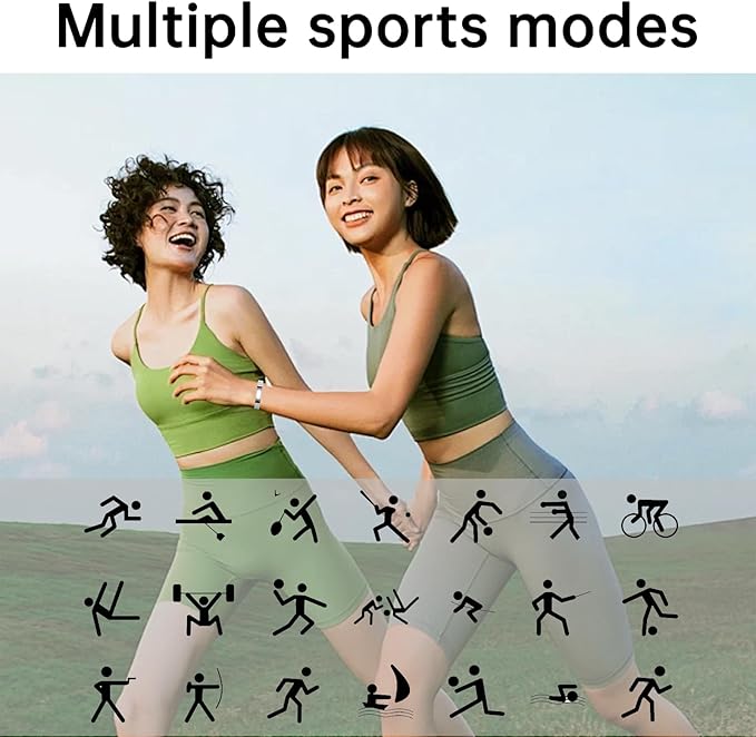 Fitness Tracker Fitness Watch with Heart Rate Monitor Step Counter Sleep Tracking for Women for Android iOS Black