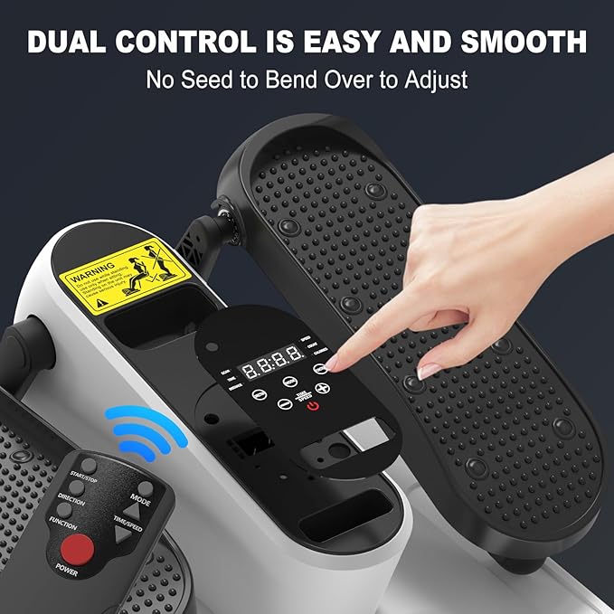 Under Desk Elliptical Machine, Electric Seated Pedal Exerciser,Elliptical Leg Exercisers for Seniors,Mini Ellipse Leg Exerciser with Remoter,12 Adjustable speeds Pedal Exerciser