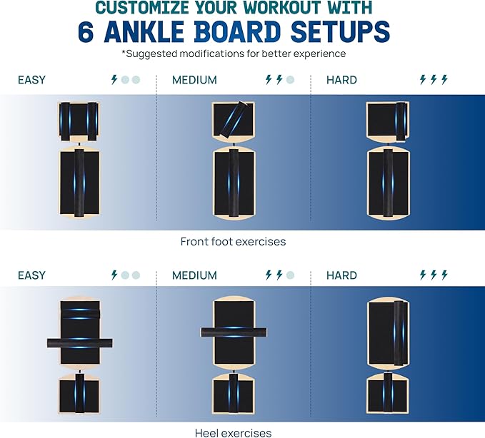 Yes4All 350LBS Professional Wooden Balance Board for Leg Workout, Anti-Slip Rocker Board, Wobble Board for Standing Desk