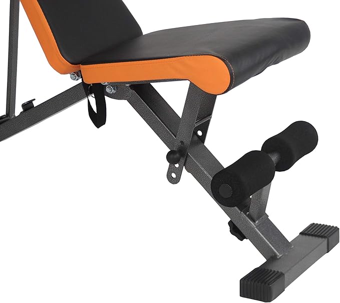 FixtureDisplays® 450 LBS Capacity Weight Bench, Adjustable Training Bench for Full Body Workout for Home Gym Dumbbell Exercise 15201