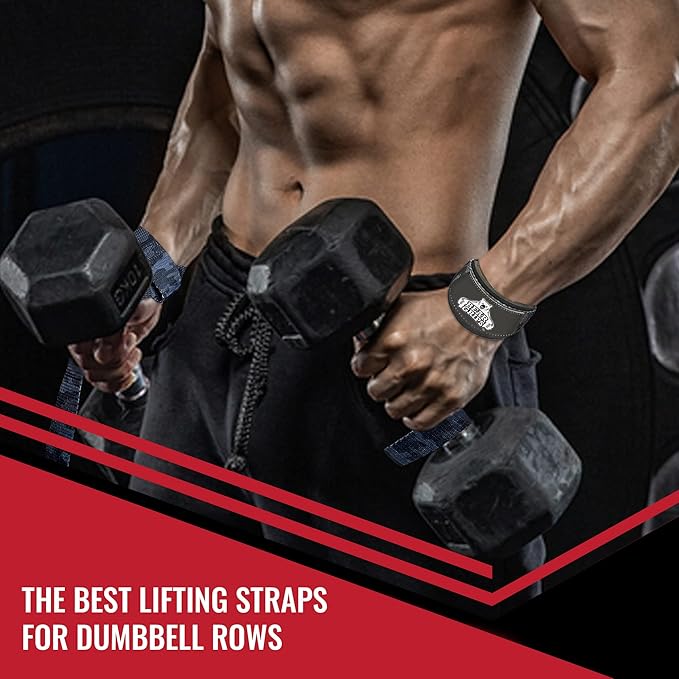 Bear Grips Lifting Straps - Gym & Weightlifting Straps for Men & Women, Deadlift Support, 2 Pairs