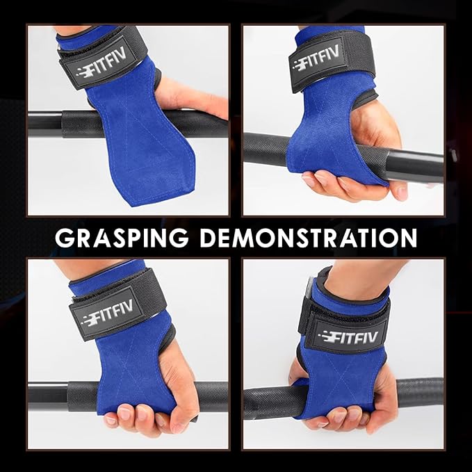 Weight Lifting Wrist Strap, Double Leather Weightlifting Wrist Straps for Gym Strength Training, Neoprene Padded Wrist Wraps - for Men & Women (Pair)