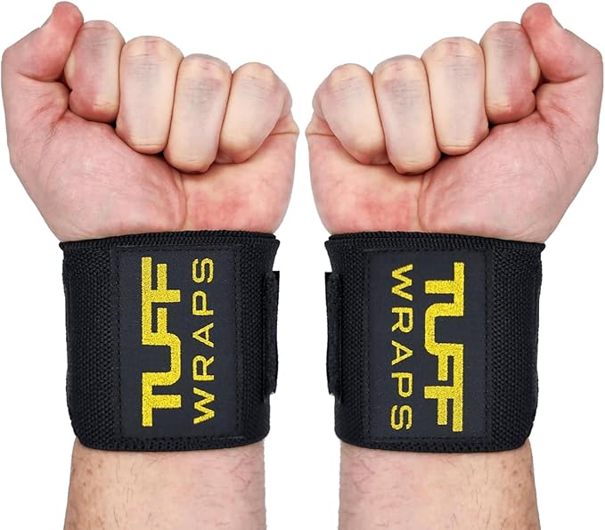 TuffWraps 16" Wrist Wraps: No Thumb Loops, Quality Gym Wrist Wraps for Weightlifting, Bench Press, Powerlifting, and Cross-Training—Try The Belt Loop Tightening System