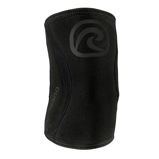 Rehband Elbow 5mm Compression Sleeve, Neoprene Elbow Sleeves for Weightlifting, Anatomical Design, Non-Slip & Close Fitting, Elbow Support Unisex, Colour:Carbon/Black, Size:X-Large