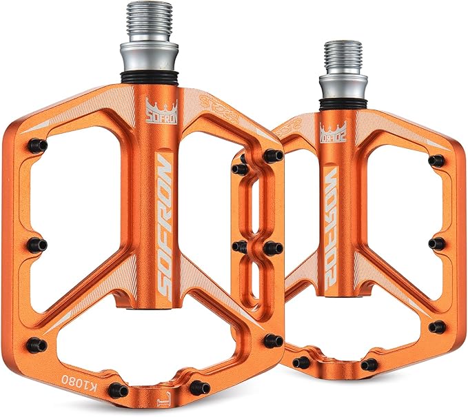 MTB Bike Pedals, Lightweight Bicycle Pedals for BMX/MTB -Universal Lightweight Aluminum Alloy Platform Pedal
