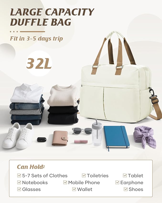 Gym Bag Womens,Travel Duffel Carry on Bag Sport Tote Bag Weekend Overnight Bag