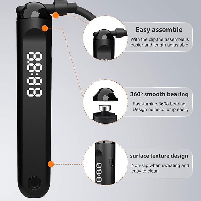 Jump Rope With Counter and App - Tangle-Free Rapid Speed Skipping Rope for Fitness, Home Exercise, Workout - Gifts for Adults, Women, Men, Kids