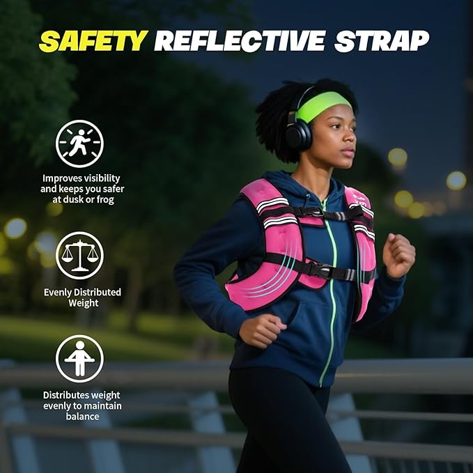 VBSD Weighted Vest Woman 6lb/8lb/12lb/16lb/20lb/25lb/30lb Weight Vest for Women Men Body Weight Vests for Walking Strength Training Running Workout Jogging Fitness