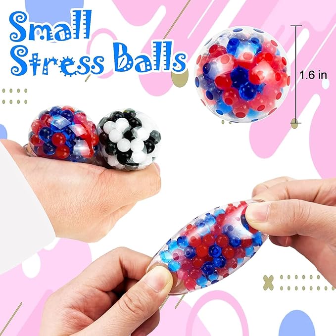 70PCS Stress Balls, Squishy Squeeze Balls Bulk, Sensory Balls, ADHD Stress Relief for Adults , Classroom Prizes, Party Favors, Birthday Gift, Goodie Bag Stuffers