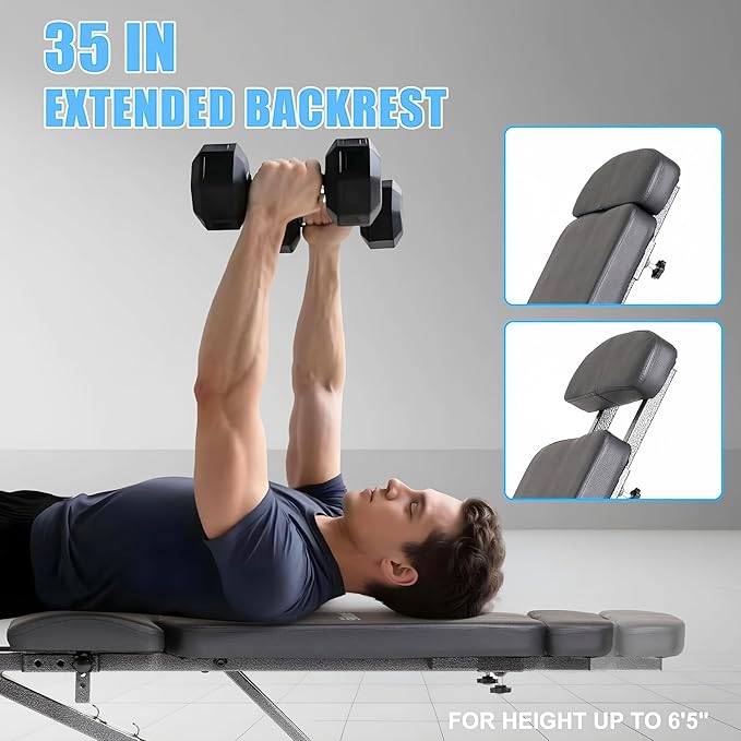 BARWING 2025 Upgraded Adjustable Weight Bench for Home Gym,800LBS,700LBS,Foldable Incline Workout Bench for Full Body Workout Easy Assembly