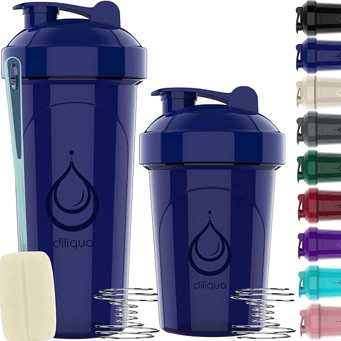 2 PACK, 28 oz & 20 oz Shaker Bottles with Powerful Wire Whisks for Protein Mixes | Leakproof Blender Shaker Bottle Pack | BPA-Free & Dishwasher Safe | Shaker Bottle | Shaker Cups for shakes