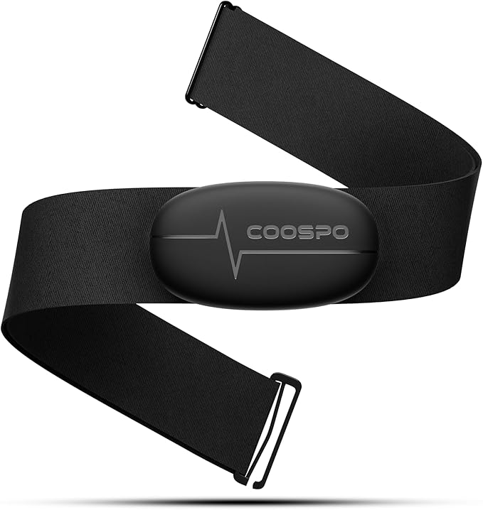 COOSPO Heart Rate Monitor Chest Strap, Bluetooth ANT+ Heart Rate Monitor Chest Sensor with 400H Battery, HRM Works with Strava/Wahoo Fitness/Polar Beat/Peloton/DDP Yoga App