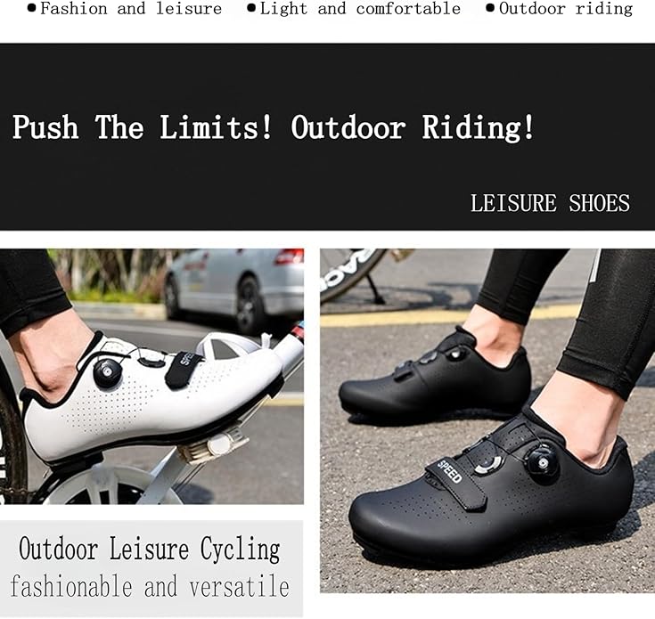 Unisex Cycling Shoes Compatible with pelaton Indoor Road Bike Shoes Mountain Shoes for Men & Women Delta Cleats Clip Outdoor Pedal Bicycle Shoes MTB Shoes for Men