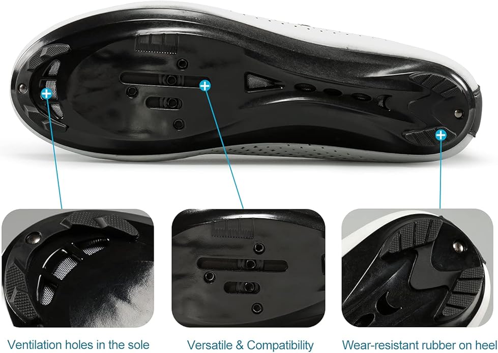 Santic Men's Cycling Shoes Road Cycling Riding Shoes Road Bike Shoes with Buckle- Roadway New