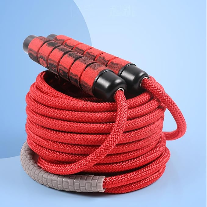 23 FT Long Jump Rope for Kids Adults,Double Dutch Jump Rope,Adjustable Skipping Ropes with High-strength Nylon Braided Rope Core,360°Rotation Not Entangled,Long Enough for 4-6 Jumpers.