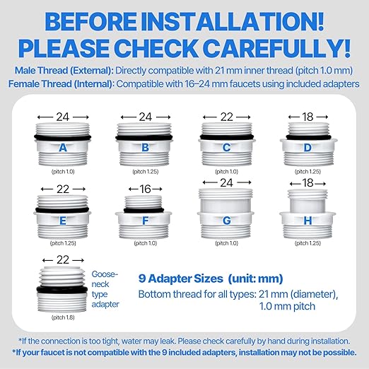 Cleansing Washbasin Faucet Filter Inspired by Korea's Beauty Culture - Pure Carbon Filters for Bathroom & Kitchen Water (1 Year Supply) – Compatible with AJ8310C (AJ8310C-SET-1YR)